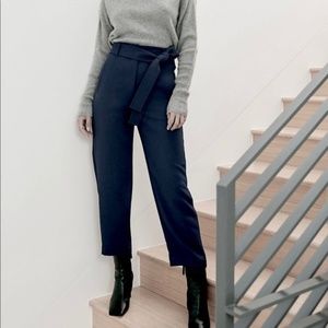 Aritzia Wilfred Tie Front Pant Navy Blue - size 6